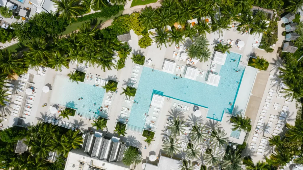 Caribbean all-inclusive resort pool in Nassau, Bahamas