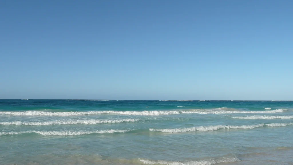 Turquoise water and waves at a Punta Cana beach